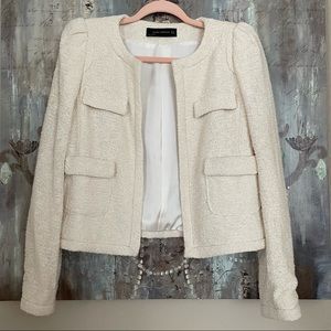Chanel style cream blazer. Size M